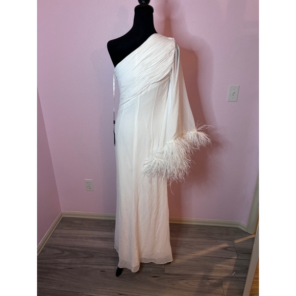 Women Mac Duggal Dress White Size 6 - Picture 6 of 6